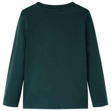 Kinder-Langarmshirt Dunkelgrün 104