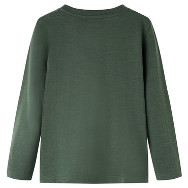 Kinder-Langarmshirt Dunkelgrün 92