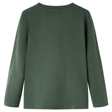 Kinder-Langarmshirt Dunkelgrün 128