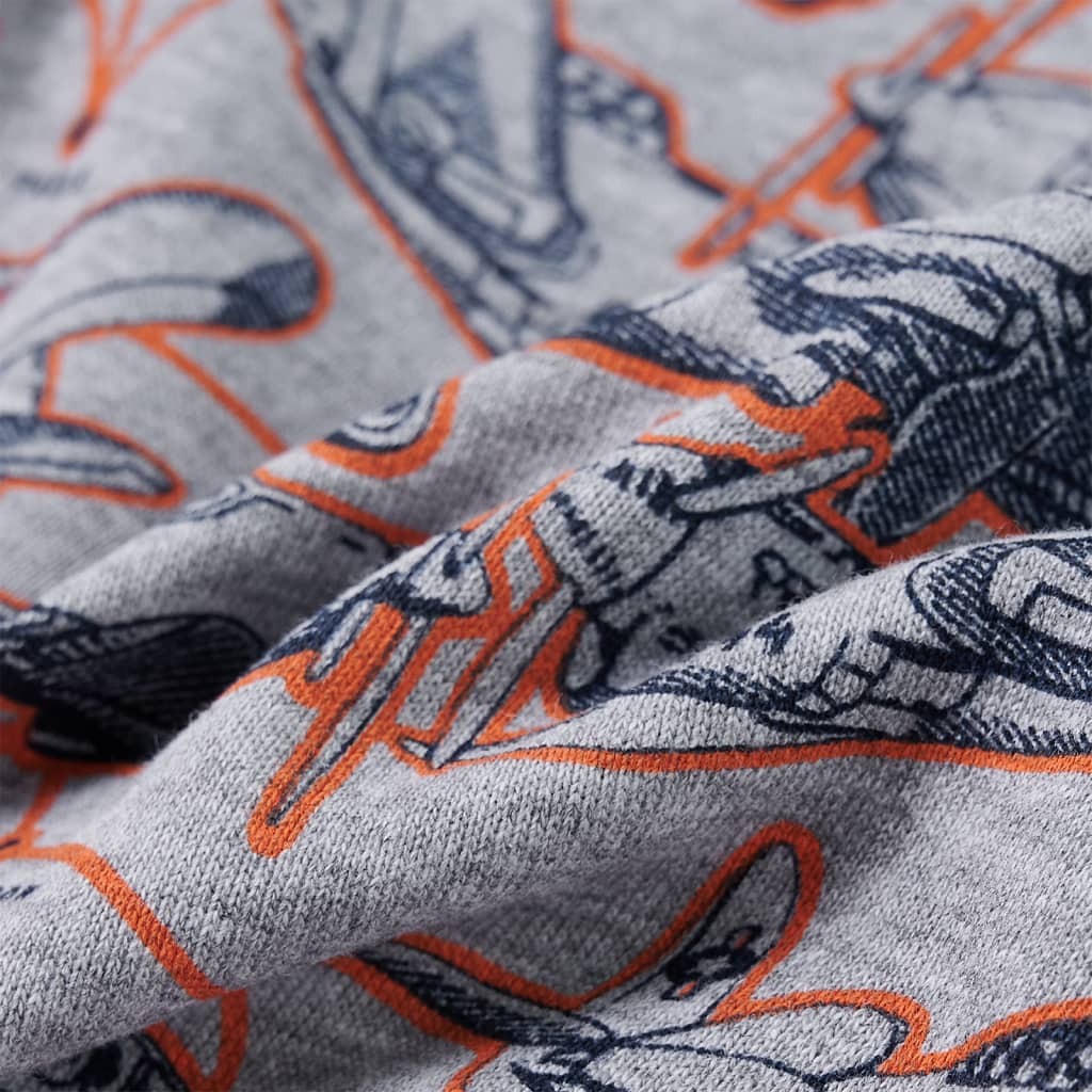 Kinder-Sweatshirt Grau Melange 128