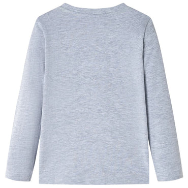Kinder-Langarmshirt Grau Melange 128