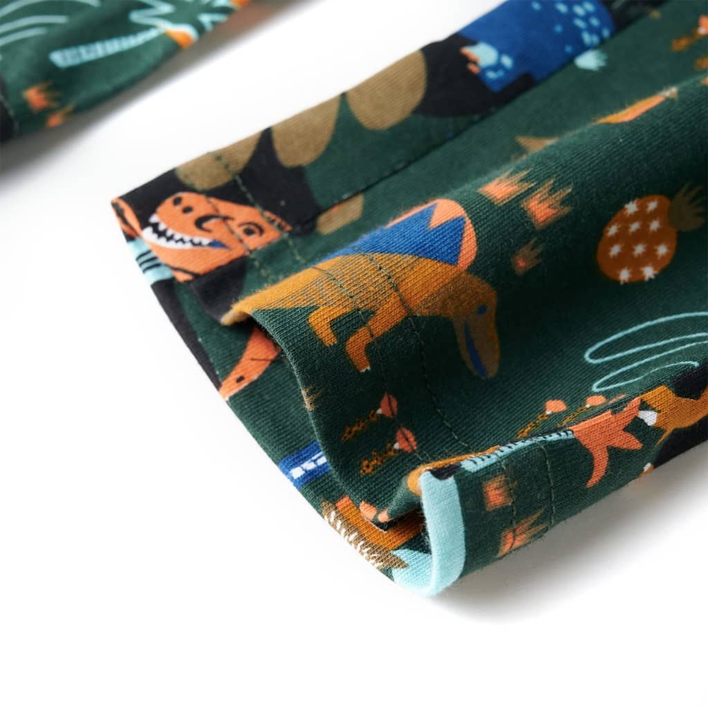 Kinderpyjama mit Langen Ärmeln Dunkelgrün 116