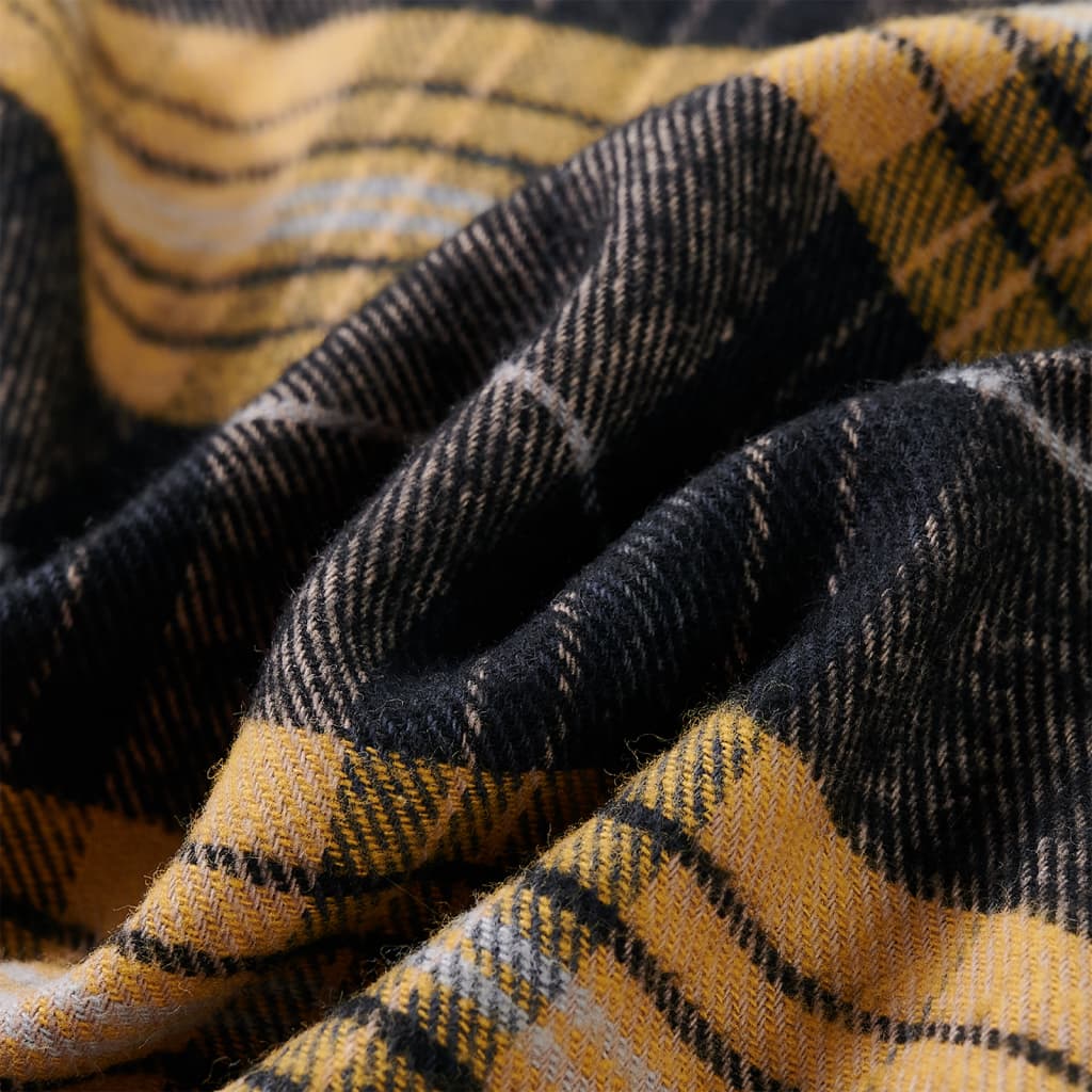 Kinderhemd Kariert Gelb und Schwarz 104