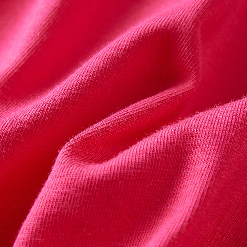 Kinder-Langarmshirt Knallrosa 140