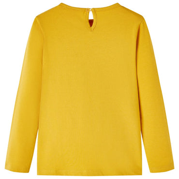 Kinder-Langarmshirt Dunkles Ocker 140