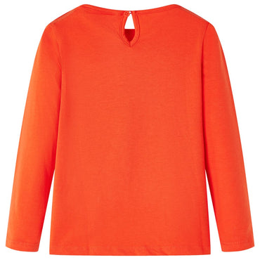 Kinder-Langarmshirt Dunkelorange 128