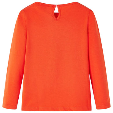 T-shirt manches longues enfant orange foncé 140