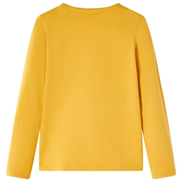 Kinder-Langarmshirt Dunkles Ocker 92