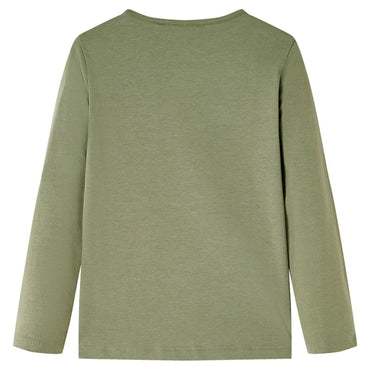 Kinder-Langarmshirt Khaki 140