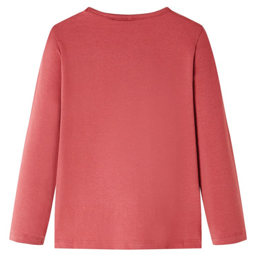 Kinder-Langarmshirt Dunkelrosa 104