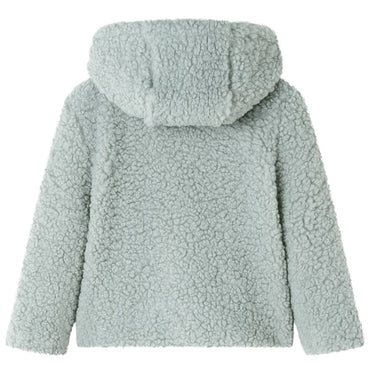 Veste à capuche enfant en fausse fourrure Teddy vert menthe 104