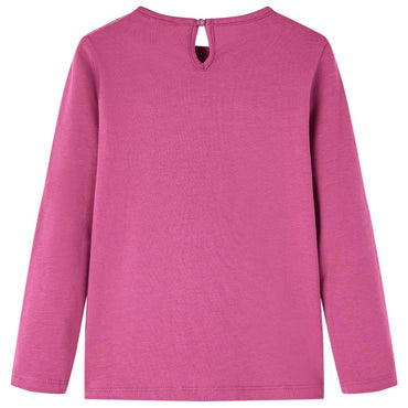 Kinder-Langarmshirt Himbeerrot 92