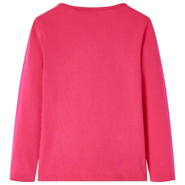 Kinder-Langarmshirt Knallrosa 104