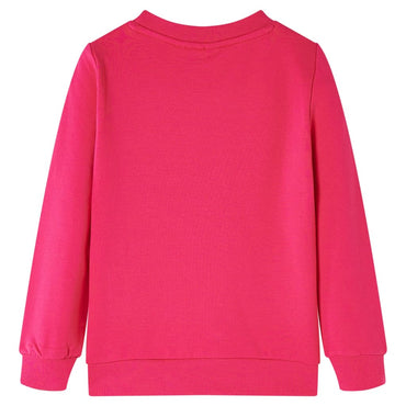 Kinder-Sweatshirt Knallrosa 128
