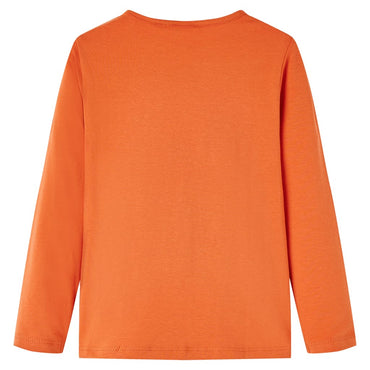 T-shirt manches longues enfant orange foncé 104