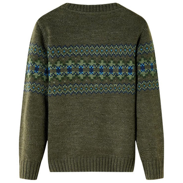 Kinderpullover Gestrickt Khaki 104