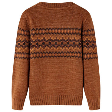 Pull enfant tricoté cognac 104