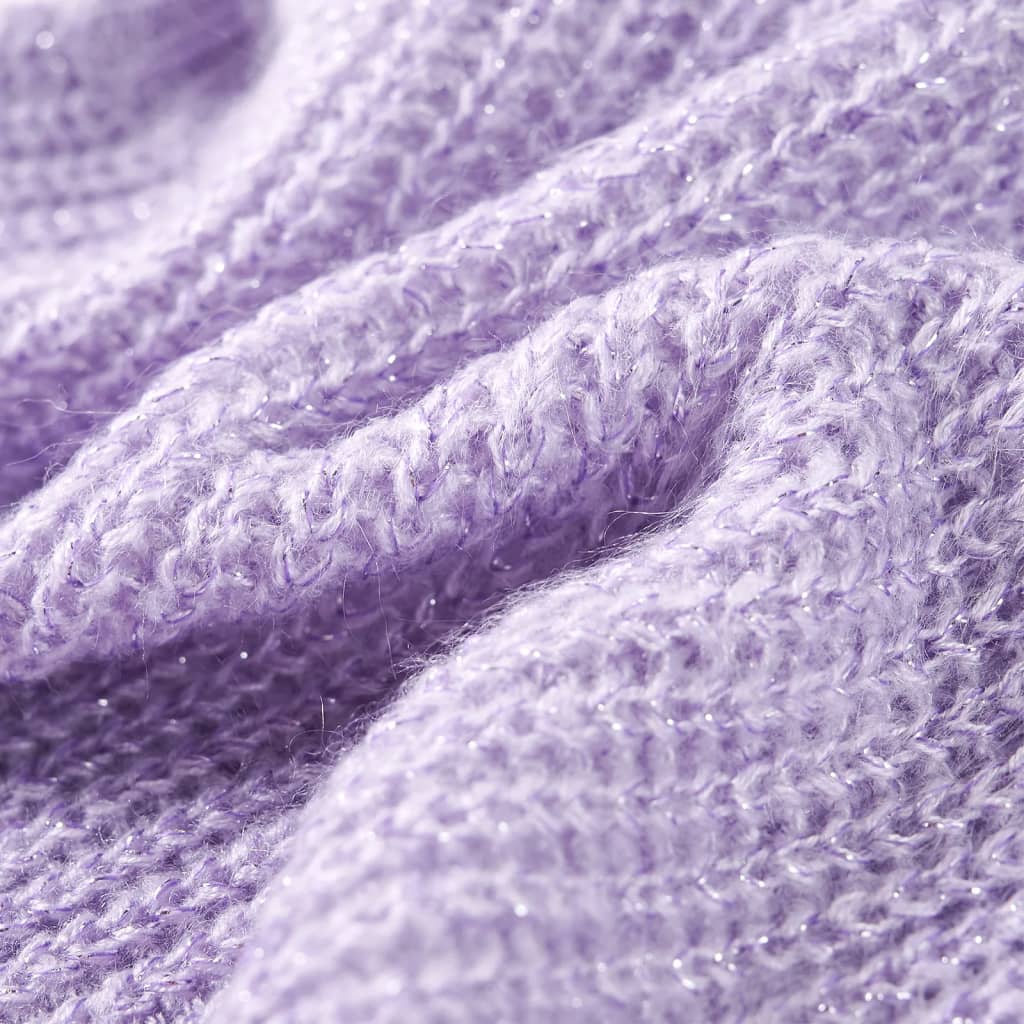 Gilet Pull Enfant Tricoté Lilas Clair 116