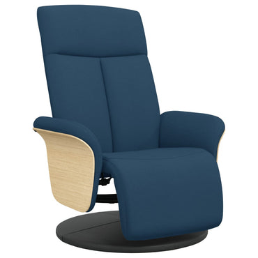 vidaXL Relaxsessel mit Fußteil Blau Stoff