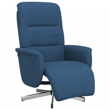 vidaXL Relaxsessel mit Fußteil Blau Stoff