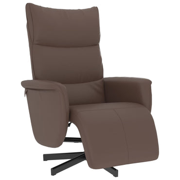 vidaXL Relaxsessel mit Fußteil Braun Kunstleder