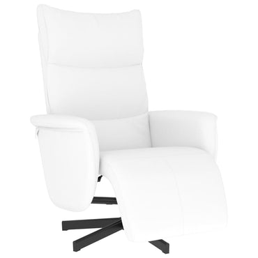 vidaXL Relaxsessel mit Fußteil Weiß Kunstleder