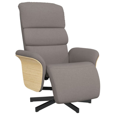 vidaXL Relaxsessel mit Fußteil Taupe Stoff