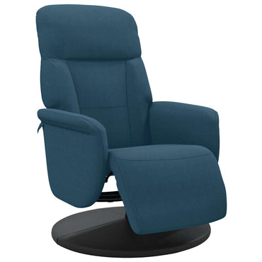 vidaXL Relaxsessel mit Fußteil Blau Samt
