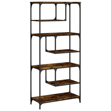 vidaXL Bücherregal Räuchereiche 81x36x176 cm Holzwerkstoff