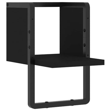 vidaXL Étagère murale avec tringle Noir 20x25x30 cm