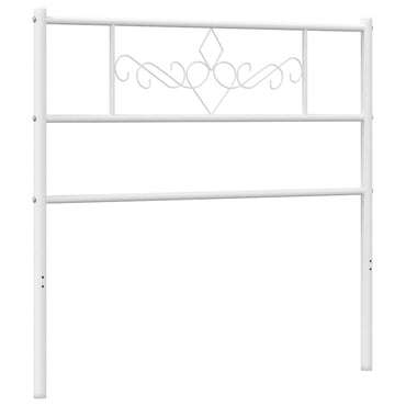 vidaXL Ersatz-Kopfteil Metall Weiß 107 cm