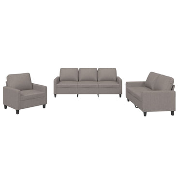 vidaXL Ensemble de canapés 3 pièces avec coussins Tissu Taupe