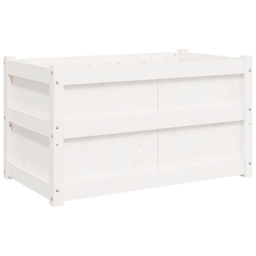 vidaXL Jardinière Blanc 90x50x50 cm Bois de pin massif