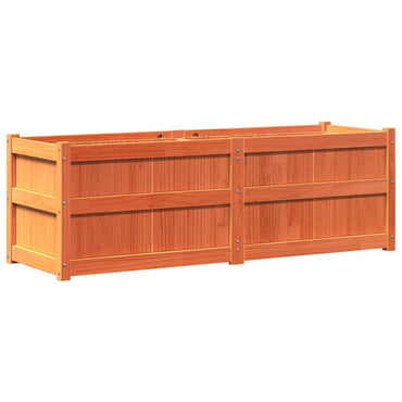 vidaXL Jardinière Bois de pin massif marron ciré 150x50x50 cm