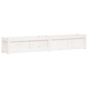 vidaXL Jardinière Blanc 180x31x31 cm Bois de pin massif