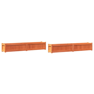vidaXL Jardinières 2 pcs Marron cire Bois de pin massif