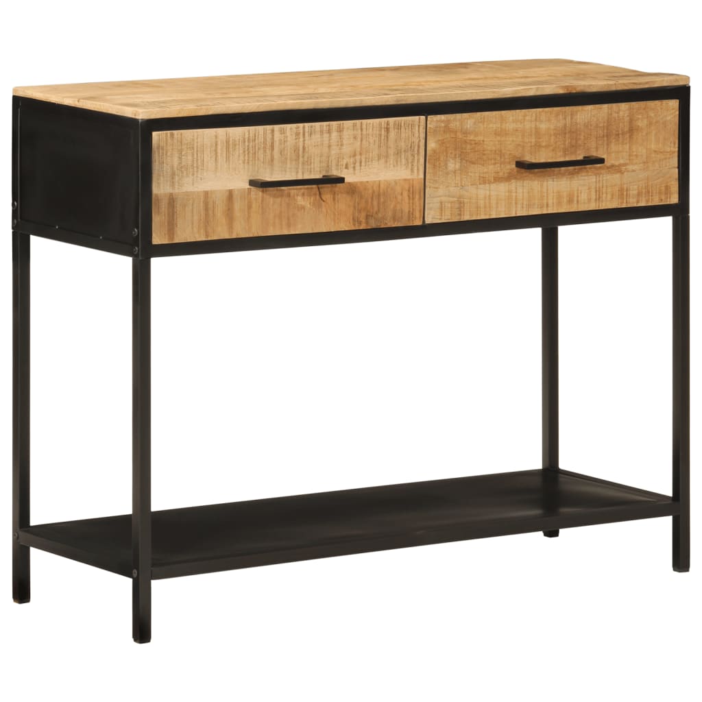vidaXL Console 100x35x76 cm Bois de manguier massif et fer