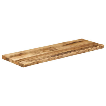 vidaXL Tischplatte mit Baumkante 120x40x2,5 cm Raues Mango Massivholz