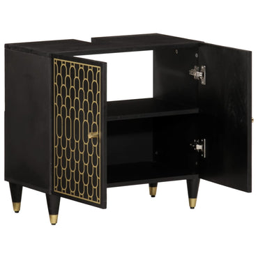 vidaXL Waschbeckenunterschrank 62x33x58 cm Massivholz Mango
