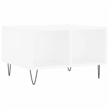 vidaXL Table basse Blanc 60x50x36,5 cm Bois d'ingénierie