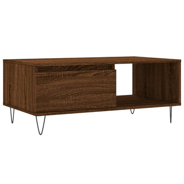 vidaXL Table basse marron aspect chêne 90x50x36,5 cm bois d'ingénierie