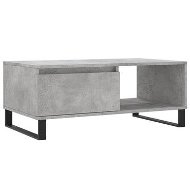 vidaXL Table basse gris béton 90x50x36,5 cm Aggloméré
