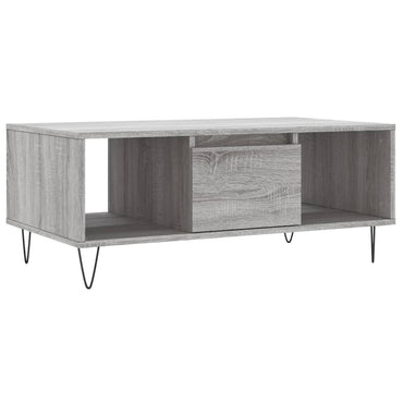 vidaXL Table basse gris sonoma 90x50x36,5 cm en bois d'ingénierie