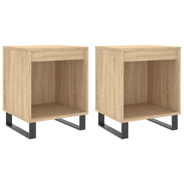 vidaXL Nachttische 2 Stk. Sonoma-Eiche 40x35x50 cm Holzwerkstoff