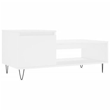 vidaXL Table basse blanc 100x50x45 cm Bois d'ingénierie