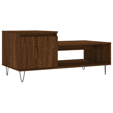 vidaXL Table basse marron aspect chêne 100x50x45 cm Bois d'ingénierie
