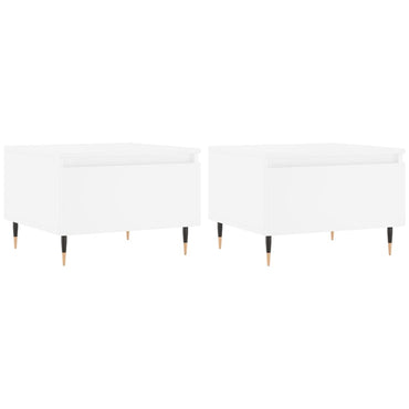 vidaXL Couchtische 2 Stk. Weiß 50x46x35 cm Holzwerkstoff