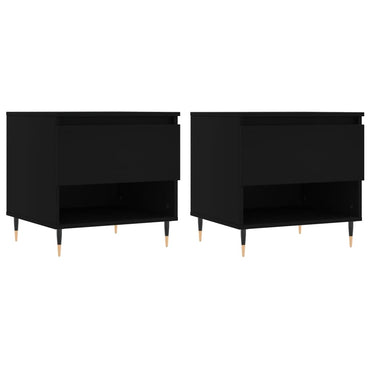 vidaXL Couchtische 2 Stk. Schwarz 50x46x50 cm Holzwerkstoff