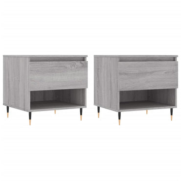 vidaXL Couchtische 2 Stk. Grau Sonoma 50x46x50 cm Holzwerkstoff
