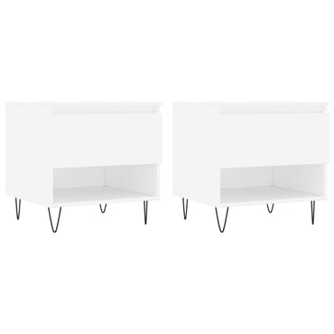 vidaXL Couchtische 2 Stk. Weiß 50x46x50 cm Holzwerkstoff